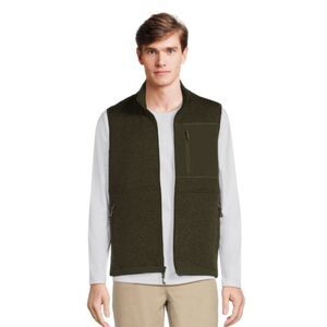 George Sweater Fleece‎ Green Vest Medium NWT